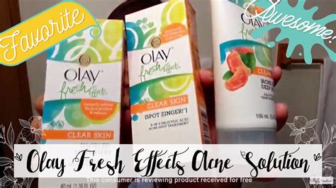 Olay Fresh Effects Clear Skin 1 2 3 Acne Solution System Review Youtube