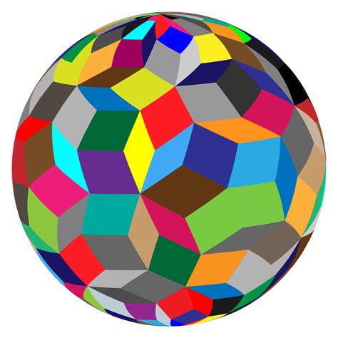Colorful Geometric Sphere Public Domain Vectors