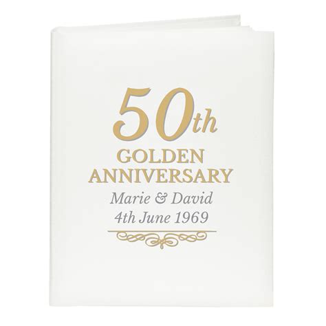 Engraved Golden Anniversary Photo Album