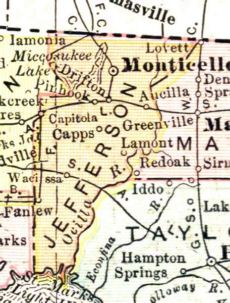 Map Of Jefferson County Florida 1911