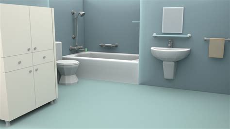 3d Model Cartoon Bathroom Vr Ar Low Poly Cgtrader