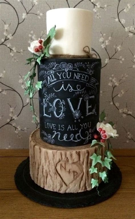 How to make a tiered donut wedding cake stand i have to admit, if you buy or make great donuts, this looks pretty fun. The New Shiz in Wedding Cakes: Edible Chalkboard Cake ...
