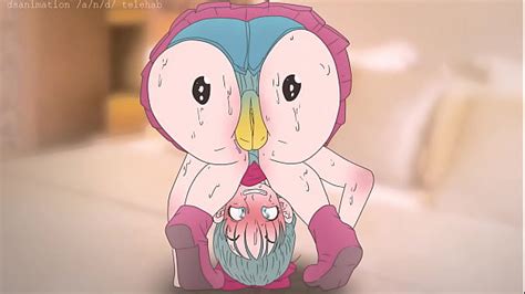 Piplup On The Butt Of Bulma Andpokemon And Dragon Ball Anime Hentai