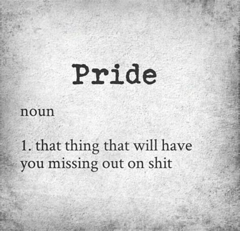 The Words Pride Are Written In Black And White