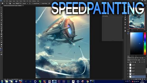 Speedpainting Timelapse Sci Fi Spaceship Photoshop Youtube