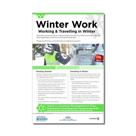 Winter Ready Winter Work Poster Amhsa Health And Safety Initiatives