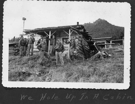 Fssf Soldiers Visiting A Mountain Cabin Montana History Portal
