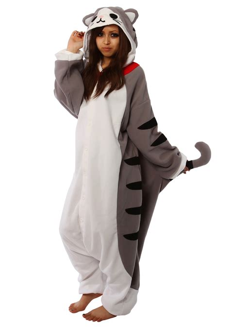 This onesie features a cream and green color scheme, with adorable trees all throughout the cotton fabric. Adult Tabby Cat Pajama Costume