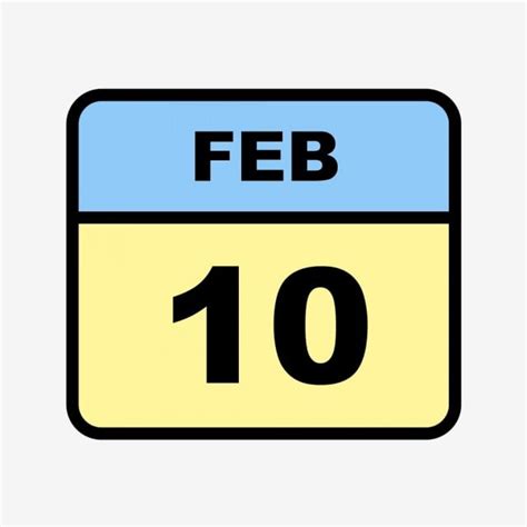 February For Calendars Clipart Hd Png February 10th Date On A Single