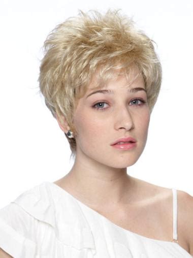 synthetic short wavy sassy blonde wigs heat resistant synthetic wgs