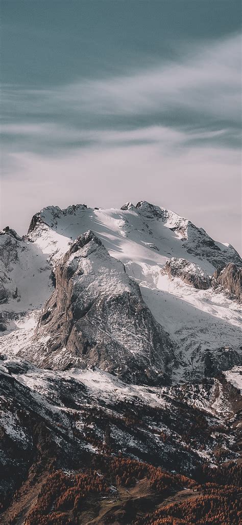 Mountain Cloud Snow Highland Slope Wallpaper For Iphone Xs Max