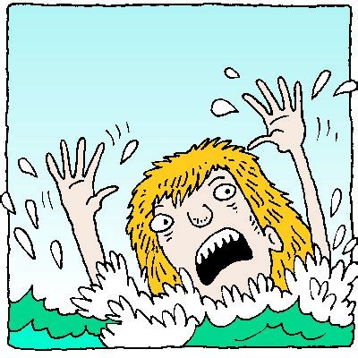 Can T Swim Cartoon Clip Art Library