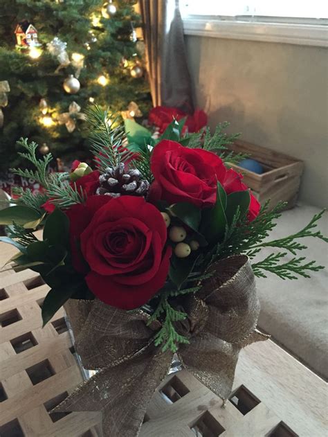 Diy Christmas Arrangements Half The Cost Of Store Bought Red Roses