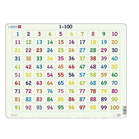 Larsen Ar10 Numbers 1 100 Puzzle Toptoy