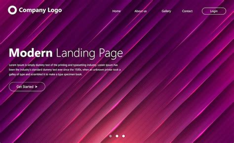 Premium Vector Modern Website Template For Landing Page