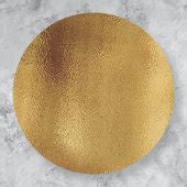 Simple Faux Gold Foil Classic Round Sticker Zazzle