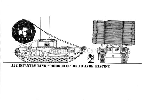 Drawing A22 Infantry Tank Churchill Mkiii Avre Fascine Original
