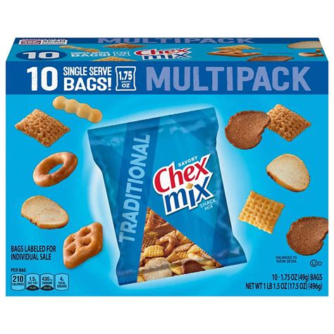 Chex Mix Traditional Snack Mix Multipack Shop Chips At H E B