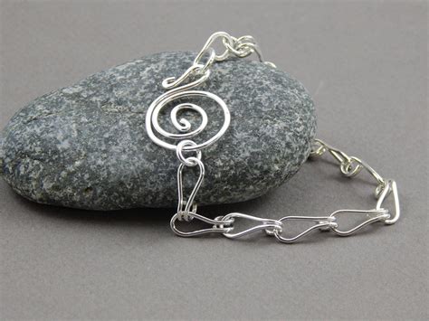 Sterling Silver Handmade Link Bracelet By Earthartisanjewelry On Etsy