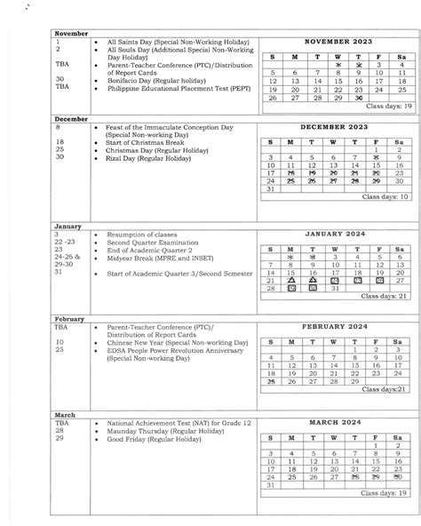 Deped School Calendar And Activities For The School Year Sy 2023 2024