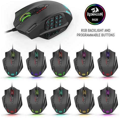 Redragon M908 Impact Rgb Led Mmo Progammable Optical Wired Gaming Mouse