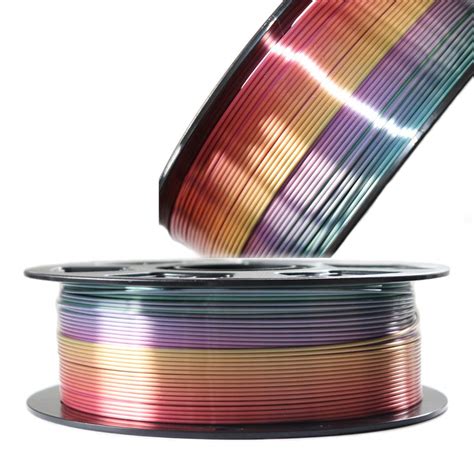 Structural support 3d printer filaments. Silk Multicolored Rainbow PLA 3D Printer Filament, 1.75mm ...