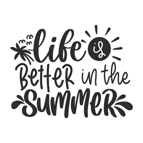 Premium Vector Hand Drawn Lettering Compositions About Summer Funny