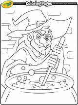 Coloring Witch Pages Cauldron Crayola Halloween Her Freebies Over Stamping Craftgossip Kids Printable Template Color Popular Choose Board Au sketch template