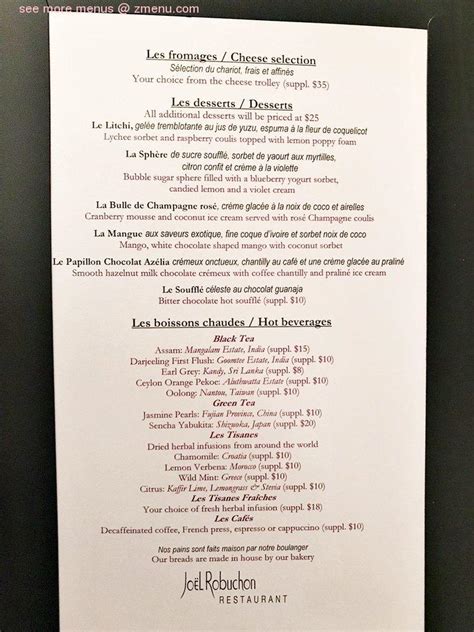 Idol Salto Enttäuschung joel robuchon restaurant las vegas menu price