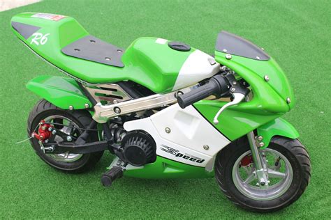 Kxd Mini Moto Pocket Bike 50cc Limited Edition Green And White R6 Ebay