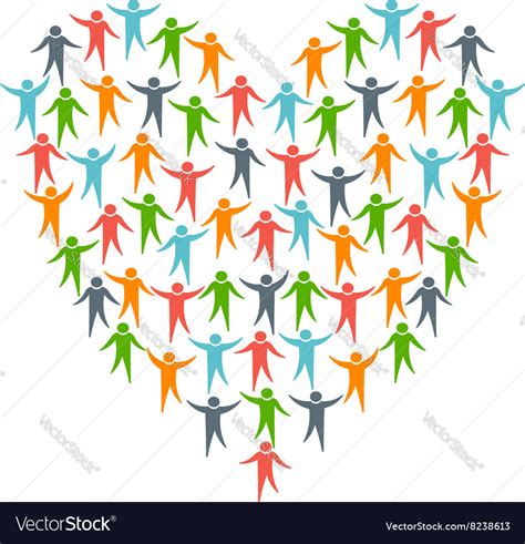 Heart Of People Diversity Logo Royalty Free Vector Image