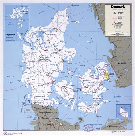 large scale political and administrative map of denmark hot sex picture
