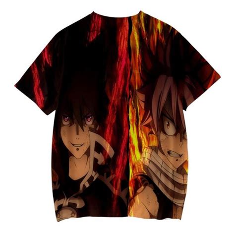 Fairy Tail T Shirts Dragneel Brothers Natsu Zeref Fire Up Shirt T