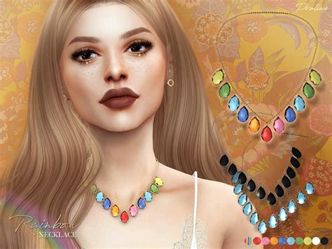 Rainbow Necklace By Pralinesims At Tsr Sims 4 Updates