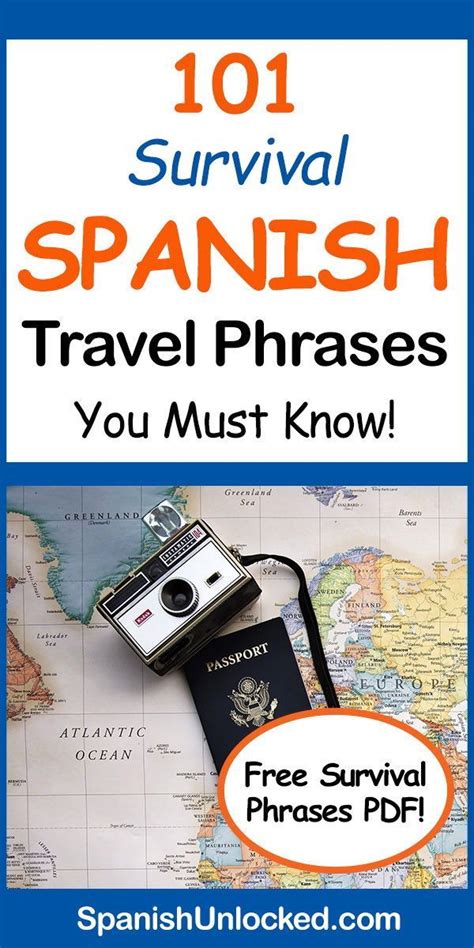 101 Common Spanish Phrases For Travel In 2020 Spanish Phrases Travel