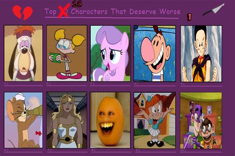 Top 25 Characters That Deserve Worse Part 1 By Kouliousis