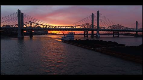 Ohio River Sunset Louisville Ky Youtube