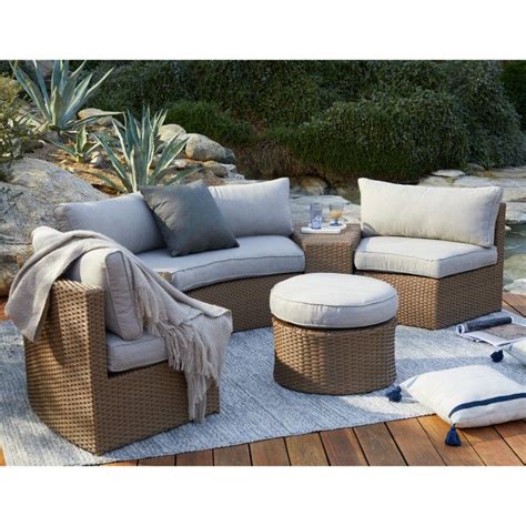 Innovate, decorate & recreate with high qualities and reasonable price are the promise of wrought studio. Coral Coast Myles Wicker Curved Outdoor 6 Piece Outdoor ...