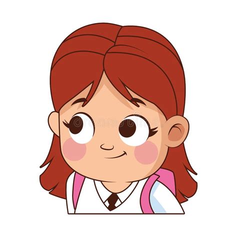 Cute Little Girl Avatar Character Stock Vector Illustration Of Love