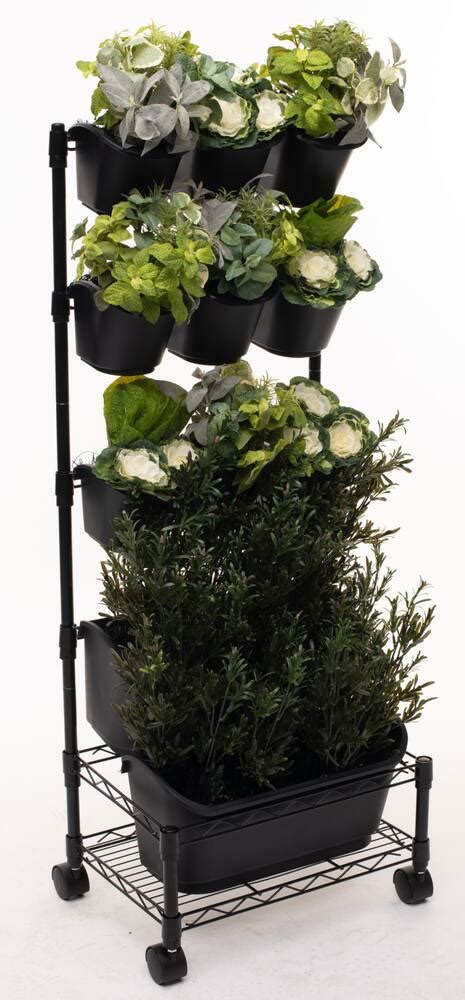 Nuvue Indoor And Outdoor Mobile Garden Planter Kit Black Canadian Tire