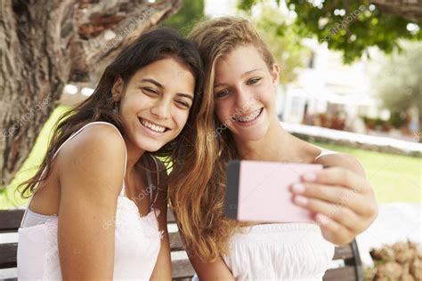 Two Teens Selfie Together Telegraph