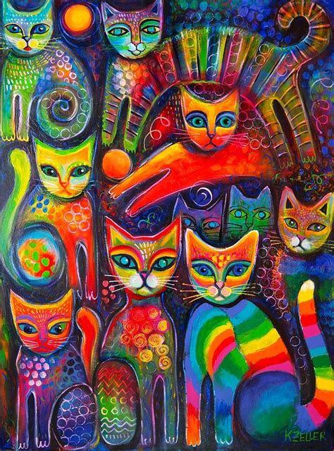 Canvas Art Canvas Prints Art Prints Framed Canvas Rainbow Cat Cat