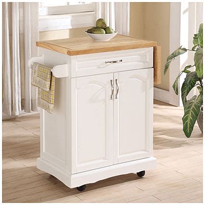 Bring both function and style to your kitchen with this understated island, the perfect anchor for your arrangement. Small White Kitchen Cart with Drop Leaf | Big Lots