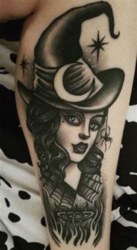 44 Stylish Witch Tattoo Designs Ideas Vis Wed Witch Tattoo Spooky