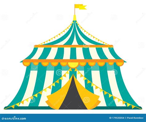 Circus Tent Transparent Background Image Vector Illustration