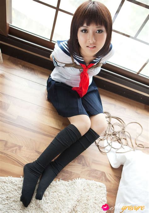 Japanese Schoolgirl Shiryl In Bondage
