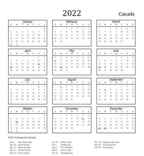 Canada Calendar 2022 Free Printable Excel Templates 2022 Calendar