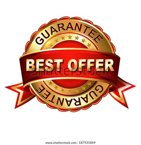 Best Deal Guarantee Golden Label Ribbon Stock Vector Royalty Free