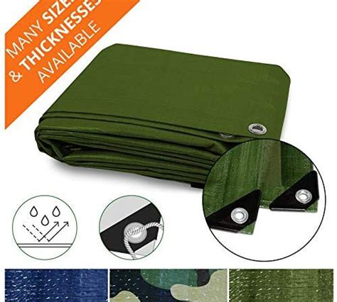 Heavy Duty Tarps Waterproof Ground Tent Trailer Cover Multilayered