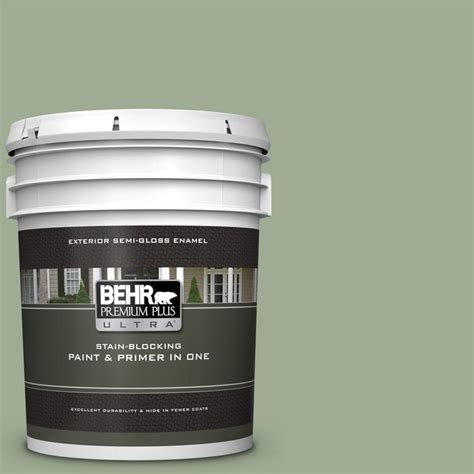 06/21/2020 at 11:05 am / reply. BEHR Premium Plus Ultra 5 gal. #S390-4 Roof Top Garden Semi-Gloss Enamel Exterior Paint and ...